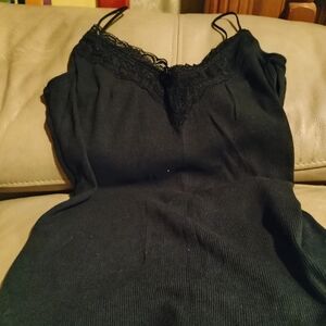 Hollister Black Lace Trim Cami Top
